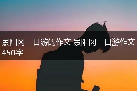 景阳冈一日游的作文 景阳冈一日游作文450字
