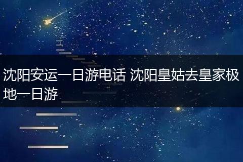 沈阳安运一日游电话 沈阳皇姑去皇家极地一日游