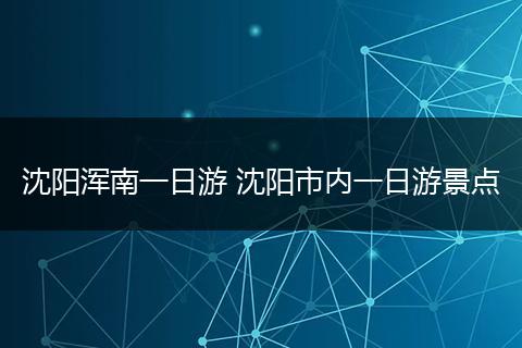 沈阳浑南一日游 沈阳市内一日游景点