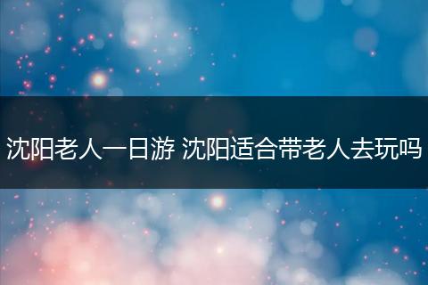 沈阳老人一日游 沈阳适合带老人去玩吗