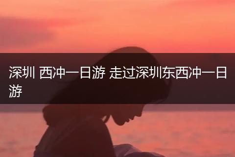 深圳 西冲一日游 走过深圳东西冲一日游