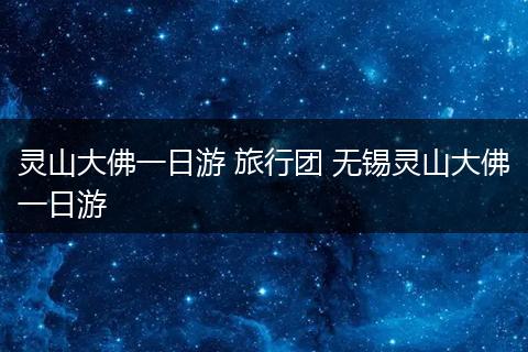 灵山大佛一日游 旅行团 无锡灵山大佛一日游