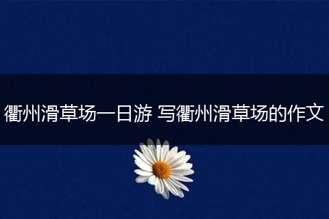 衢州滑草场一日游 写衢州滑草场的作文