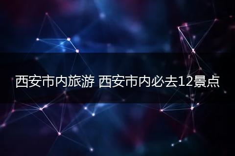 西安市内旅游 西安市内必去12景点