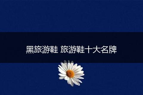 黑旅游鞋 旅游鞋十大名牌