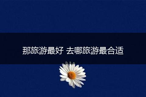 那旅游最好 去哪旅游最合适