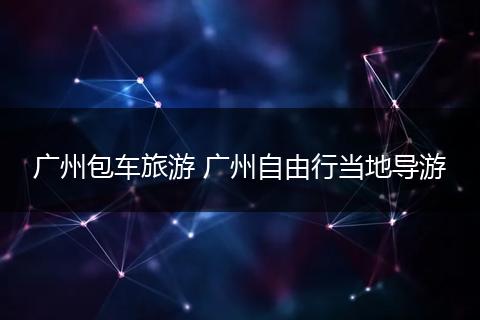广州包车旅游 广州自由行当地导游