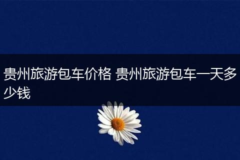 贵州旅游包车价格 贵州旅游包车一天多少钱