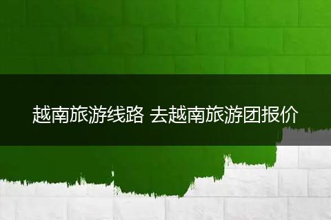 越南旅游线路 去越南旅游团报价