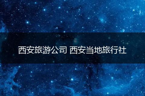 西安旅游公司 西安当地旅行社