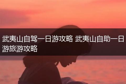 武夷山自驾一日游攻略 武夷山自助一日游旅游攻略