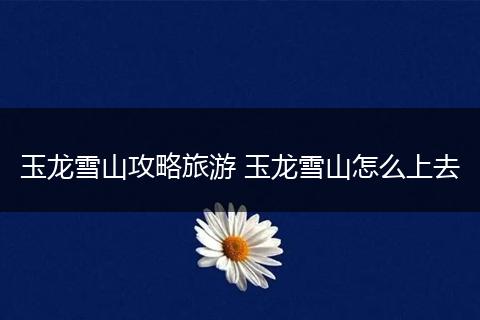 玉龙雪山攻略旅游 玉龙雪山怎么上去