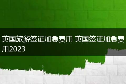 英国旅游签证加急费用 英国签证加急费用2023