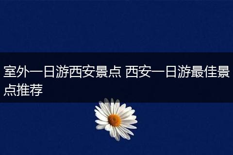 室外一日游西安景点 西安一日游最佳景点推荐