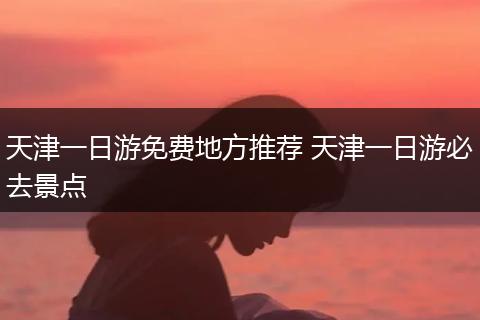 天津一日游免费地方推荐 天津一日游必去景点