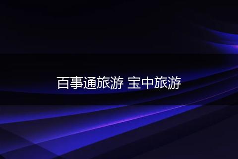 百事通旅游 宝中旅游