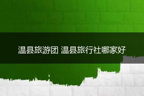 温县旅游团 温县旅行社哪家好