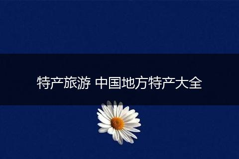 特产旅游 中国地方特产大全