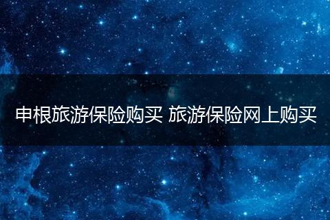 申根旅游保险购买 旅游保险网上购买