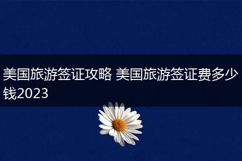 美国旅游签证攻略 美国旅游签证费多少钱2023