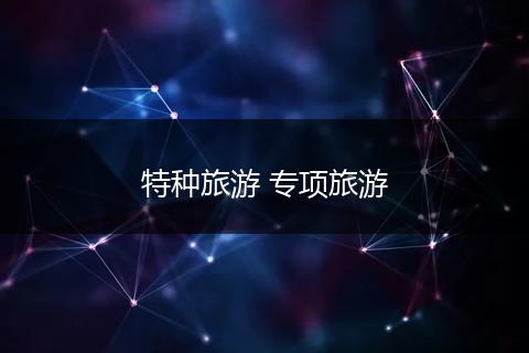 特种旅游 专项旅游