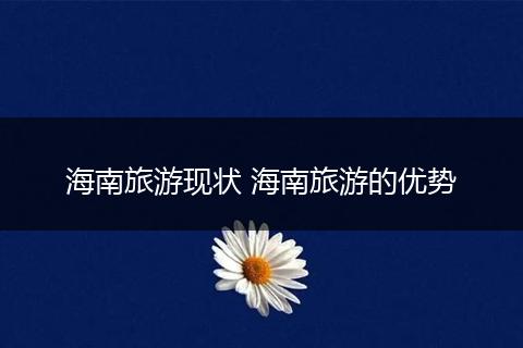 海南旅游现状 海南旅游的优势