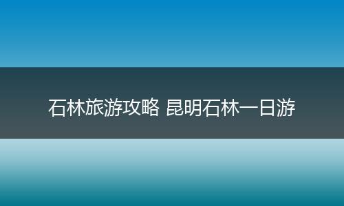 石林旅游攻略 昆明石林一日游