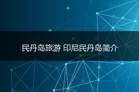 民丹岛旅游 印尼民丹岛简介