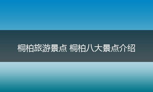 桐柏旅游景点 桐柏八大景点介绍