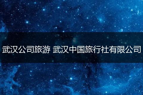 武汉公司旅游 武汉中国旅行社有限公司