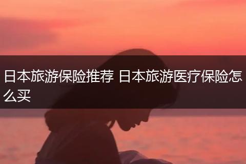 日本旅游保险推荐 日本旅游医疗保险怎么买
