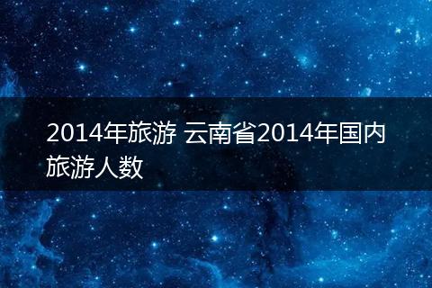 2014年旅游 云南省2014年国内旅游人数