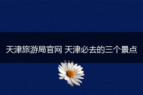 天津旅游局官网 天津必去的三个景点