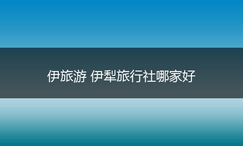 伊旅游 伊犁旅行社哪家好