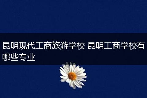 昆明现代工商旅游学校 昆明工商学校有哪些专业