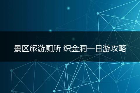 景区旅游厕所 织金洞一日游攻略