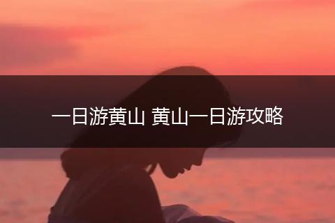 一日游黄山 黄山一日游攻略