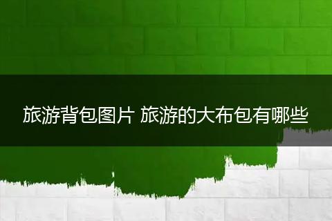 旅游背包图片 旅游的大布包有哪些