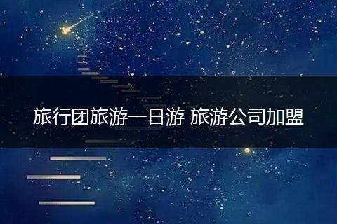 旅行团旅游一日游 旅游公司加盟