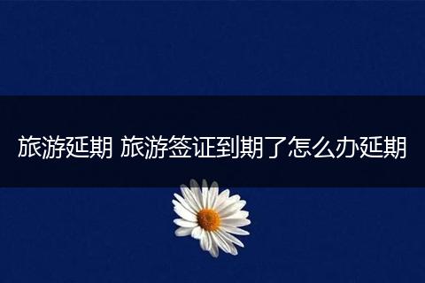 旅游延期 旅游签证到期了怎么办延期