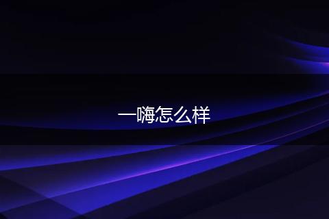一嗨怎么样