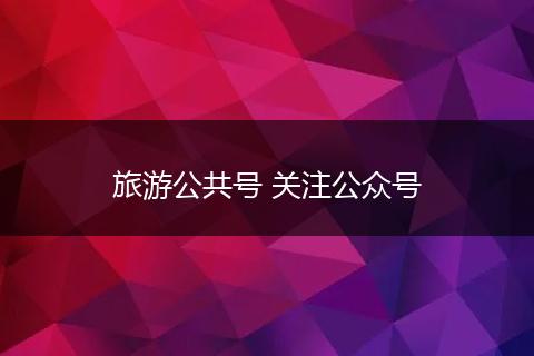 旅游公共号 关注公众号