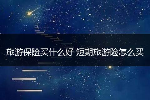 旅游保险买什么好 短期旅游险怎么买