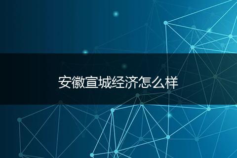 安徽宣城经济怎么样