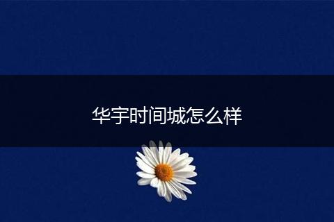 华宇时间城怎么样