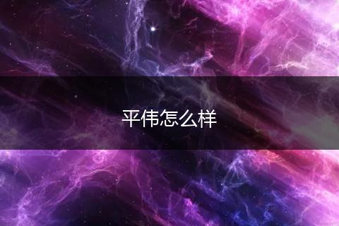 平伟怎么样