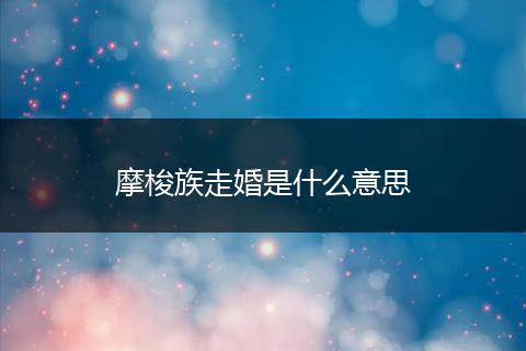 摩梭族走婚是什么意思