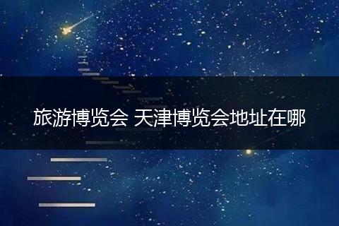 旅游博览会 天津博览会地址在哪