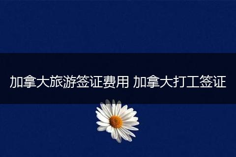 加拿大旅游签证费用 加拿大打工签证
