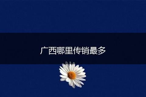 广西哪里传销最多